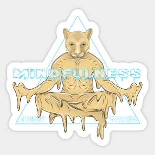 meditation cougar Sticker